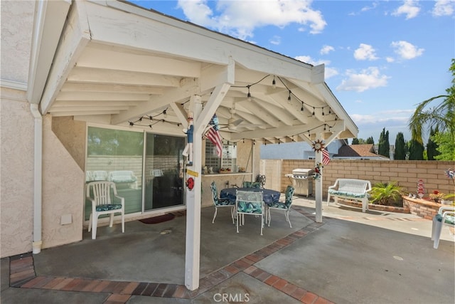 25536 Old Course Way, Valencia, CA 91355 - view of patio with grilling area and outdoor dining space