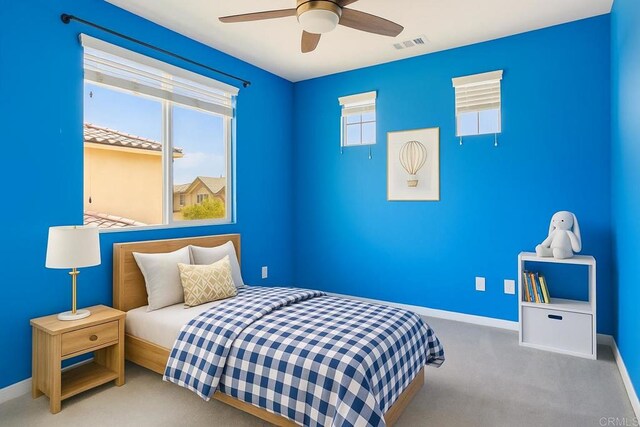 31332 Bluebeech Ct, Temecula, CA 92592 - carpeted bedroom with baseboards and ceiling fan