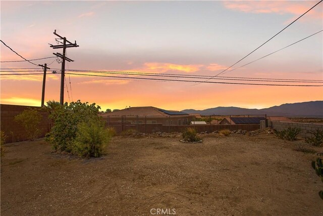 68269 Via Domingo, Desert Hot Springs, CA 92240 - fenced backyard featuring a mountain view