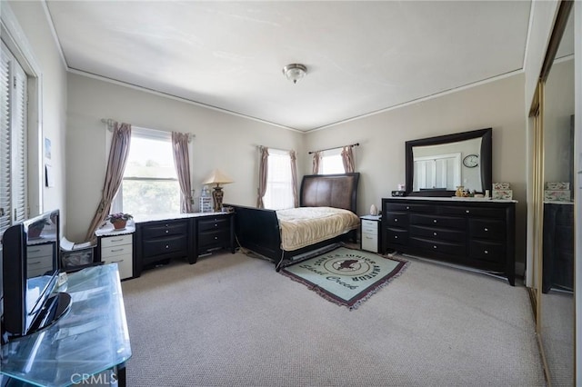 851 Crenshaw Blvd, Los Angeles, CA 90005 - bedroom featuring light carpet and ornamental molding