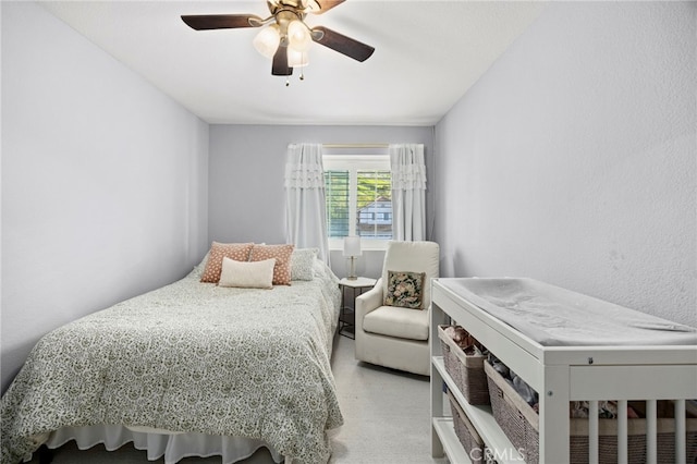 3388 Tonopah St, Oceanside, CA 92054 - bedroom with a ceiling fan and light colored carpet