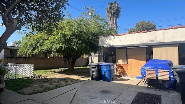 view of patio with fence