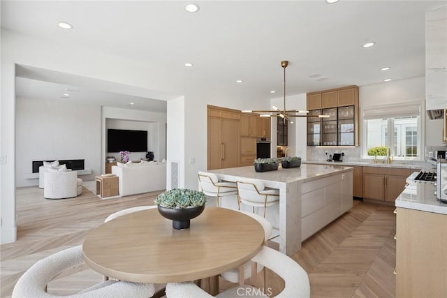 4177 Prado De Los Pajaros, Calabasas, CA 91302 - dining area featuring recessed lighting and a chandelier