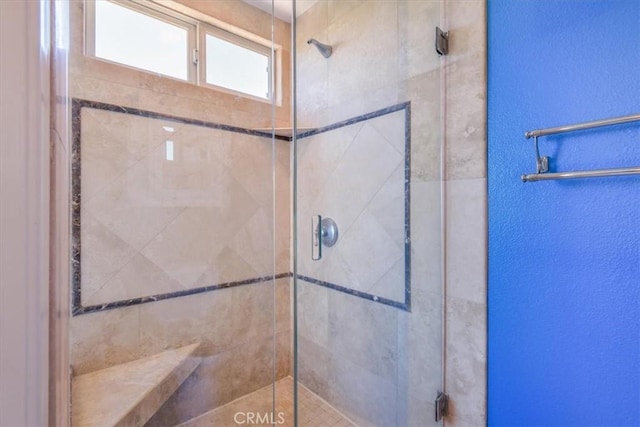 16 Vistamar Dr, Laguna Niguel, CA 92677 - bathroom with a stall shower and a textured wall