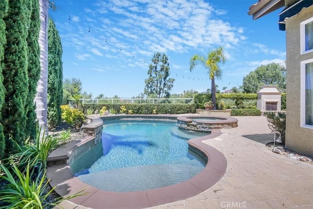 16 Vistamar Dr, Laguna Niguel, CA 92677 - view of swimming pool with a patio and a pool with connected hot tub