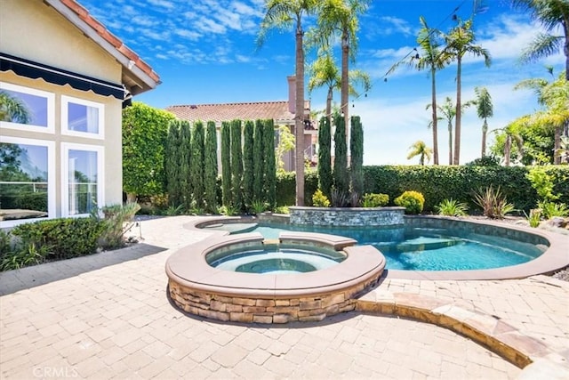 16 Vistamar Dr, Laguna Niguel, CA 92677 - view of swimming pool with a pool with connected hot tub and a patio