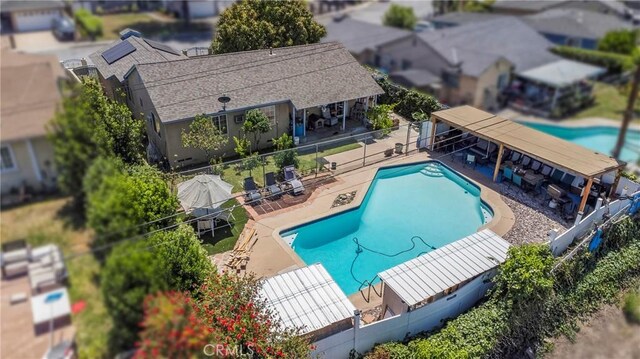 2271 Kellogg Park Dr, Pomona, CA 91768 - community pool with a patio and fence