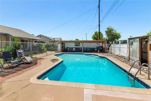 2271 Kellogg Park Dr, Pomona, CA 91768 - view of pool with a patio and a fenced backyard