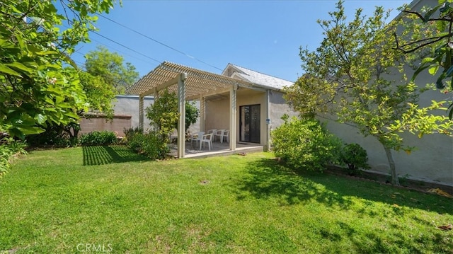 1511 Coolidge Ave, Pasadena, CA 91104 - back of property with a pergola, stucco siding, and a patio