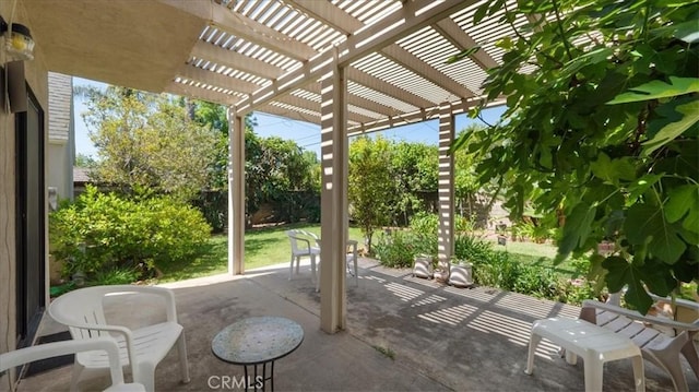 1511 Coolidge Ave, Pasadena, CA 91104 - view of patio / terrace with a pergola and fence