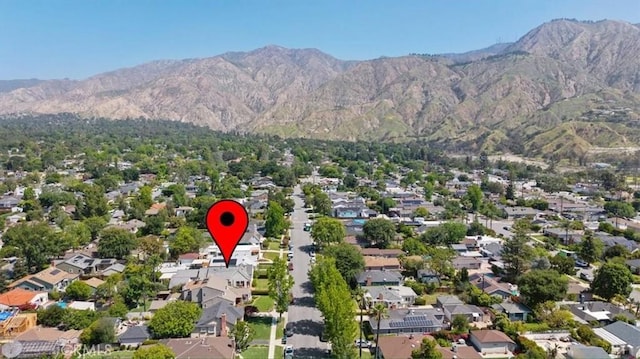 1511 Coolidge Ave, Pasadena, CA 91104 - aerial view of property's location with a mountainous background and nearby suburban area
