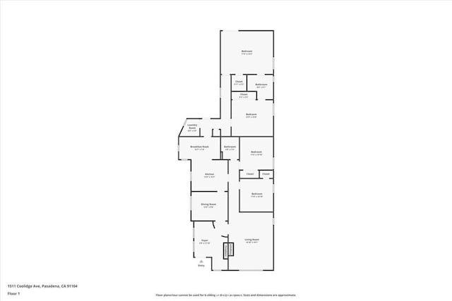 1511 Coolidge Ave, Pasadena, CA 91104 - property floor plan