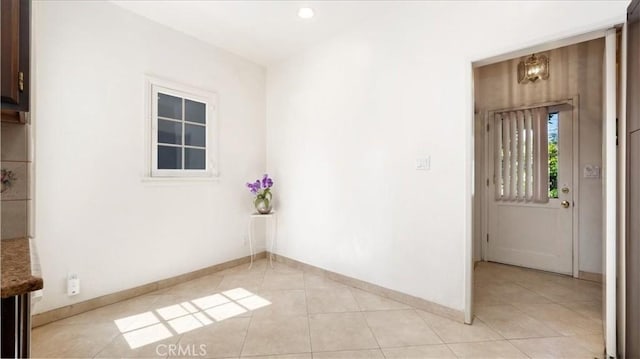 1511 Coolidge Ave, Pasadena, CA 91104 - empty room with baseboards, light tile patterned flooring, and recessed lighting