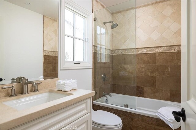 110 Via Orvieto, Newport Beach, CA 92663 - full bathroom featuring toilet, tiled shower / bath combo, and vanity