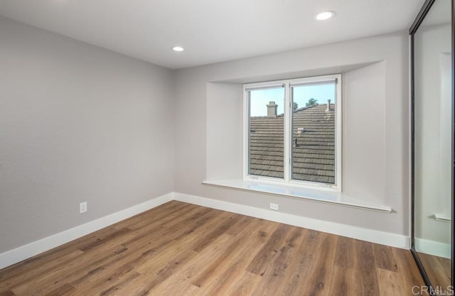 1808 Amalfi Dr, Encinitas, CA 92024 - unfurnished room with wood finished floors and recessed lighting