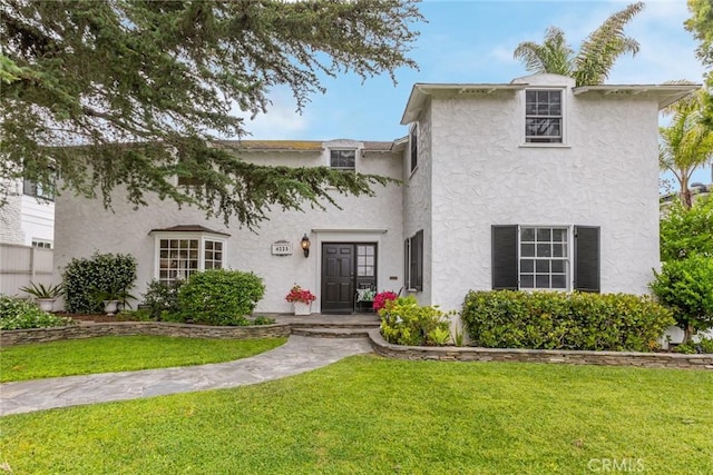 4225 Myrtle Ave, Long Beach, CA 90807 - view of front facade with a front lawn and stucco siding