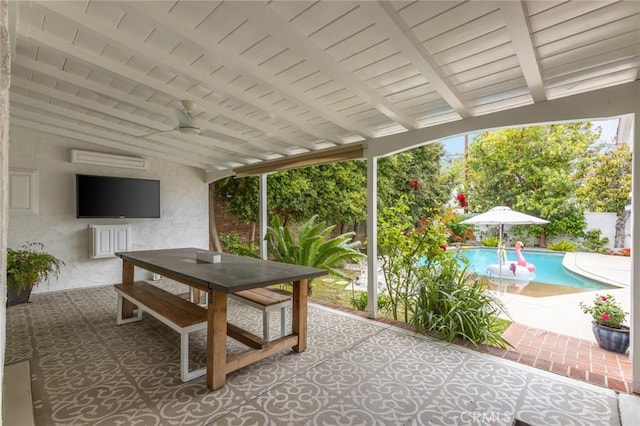 4225 Myrtle Ave, Long Beach, CA 90807 - view of patio featuring outdoor dining area and a ceiling fan