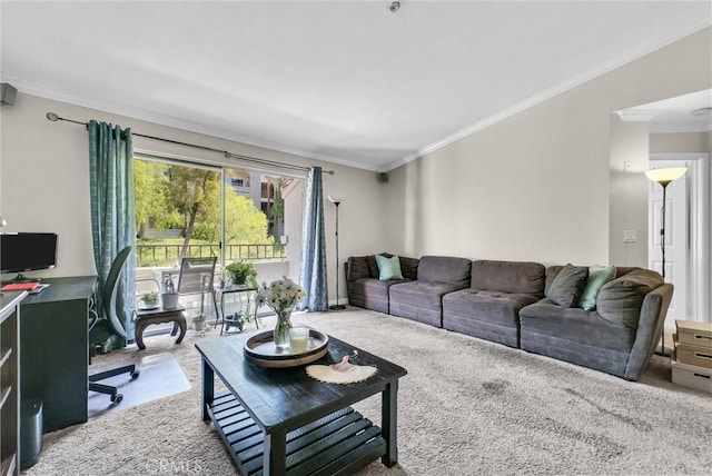 1980 Las Colinas Cir Unit 301, Corona, CA 92879 - carpeted living room featuring ornamental molding and an office area