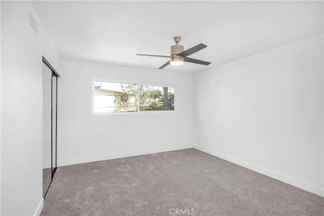 34582 Calle Rosita, Dana Point, CA 92624 - unfurnished bedroom with carpet floors, baseboards, a closet, and a ceiling fan