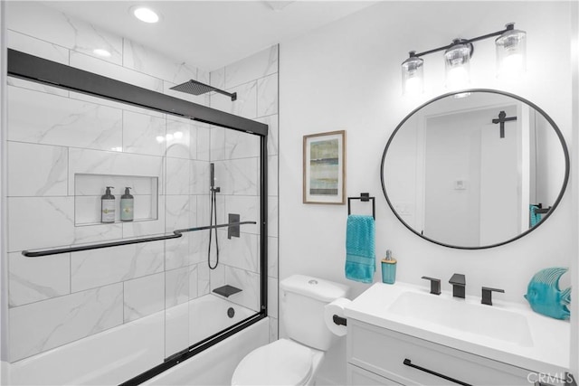 34582 Calle Rosita, Dana Point, CA 92624 - bathroom with toilet, combined bath / shower with glass door, and vanity