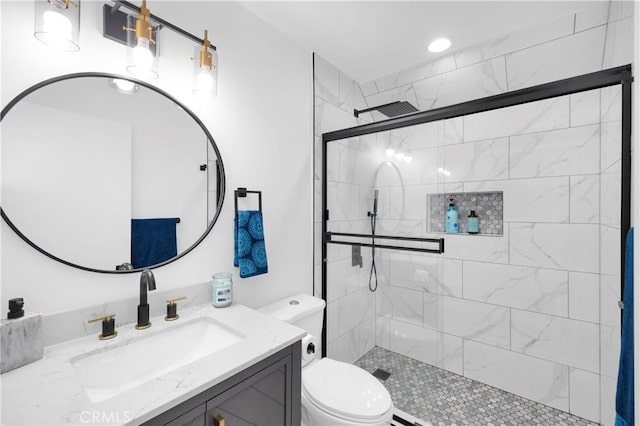 34582 Calle Rosita, Dana Point, CA 92624 - full bathroom with a stall shower, toilet, and vanity