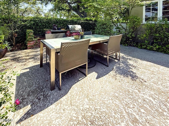 1908 Warwick Rd, San Marino, CA 91108 - view of patio with outdoor dining space, grilling area, and fence