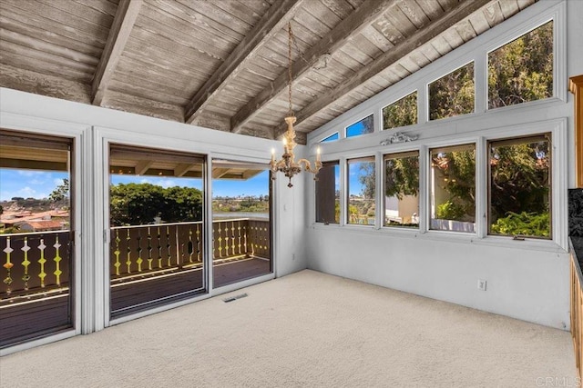 2117 Vista Entrada, Newport Beach, CA 92660 - unfurnished sunroom featuring a chandelier
