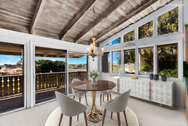 2117 Vista Entrada, Newport Beach, CA 92660 - sunroom with a chandelier