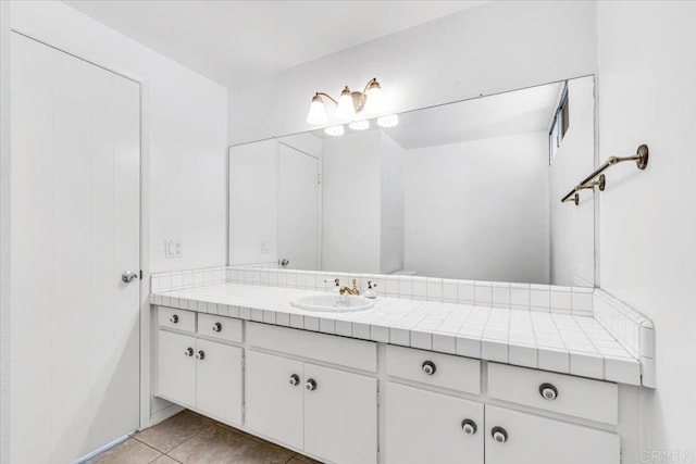 2117 Vista Entrada, Newport Beach, CA 92660 - bathroom with vanity and tile patterned flooring