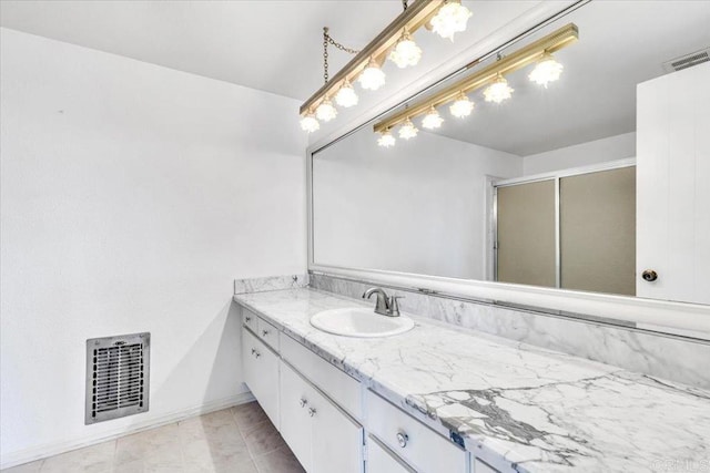 2117 Vista Entrada, Newport Beach, CA 92660 - full bath featuring vanity, a shower with door, and baseboards