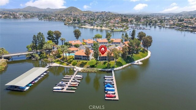 22244 Treasure Island Dr Unit 5, Canyon Lake, CA 92587 - bird's eye view of a water and mountain view