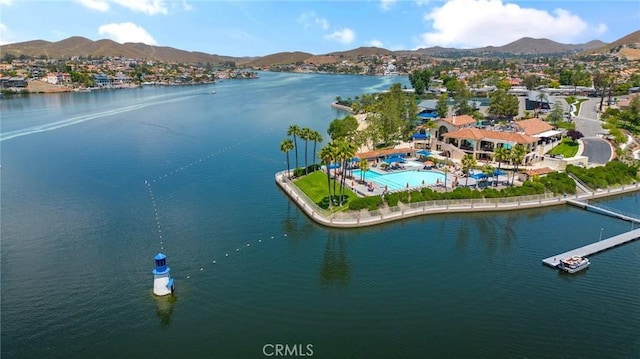 22244 Treasure Island Dr Unit 5, Canyon Lake, CA 92587 - bird's eye view of a water and mountain view