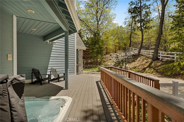 28537 N Shore Rd, Lake Arrowhead, CA 92352 - view of wooden terrace
