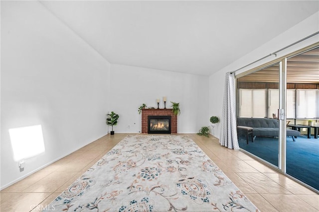19508 Springport Dr, Rowland Heights, CA 91748 - living area featuring tile patterned floors, a fireplace, and baseboards