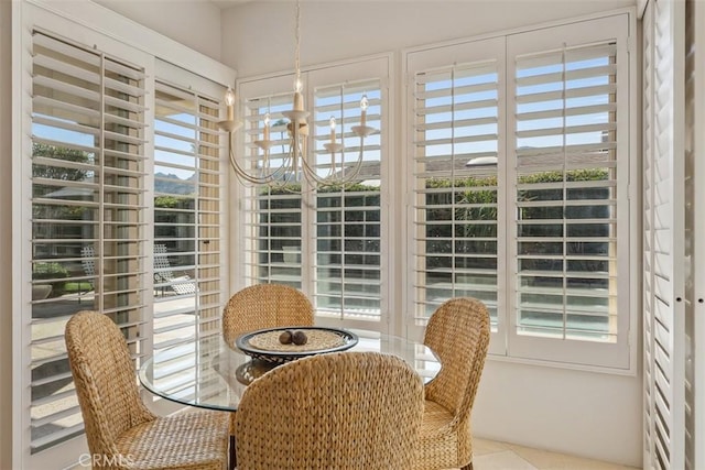 75929 Camino Cielo, Indian Wells, CA 92210 - sunroom featuring a chandelier