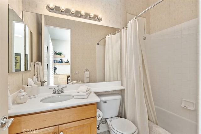 75929 Camino Cielo, Indian Wells, CA 92210 - full bathroom with toilet, vanity, and shower / tub combo