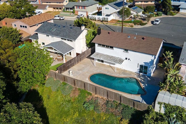 6802 Maury Dr, San Diego, CA 92119 - aerial view of residential area featuring a pool area