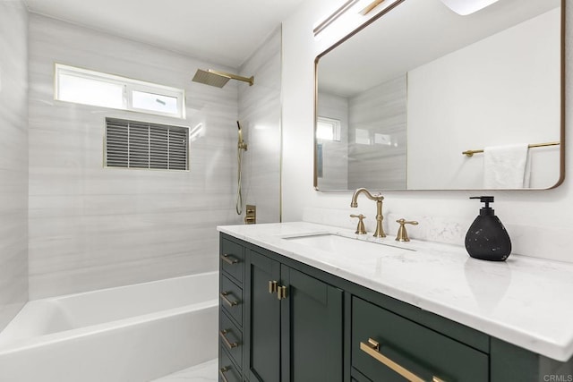 6802 Maury Dr, San Diego, CA 92119 - full bathroom with vanity and washtub / shower combination