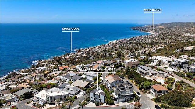 683 Alta Vista Way, Laguna Beach, CA 92651 - aerial perspective of suburban area with a nearby body of water