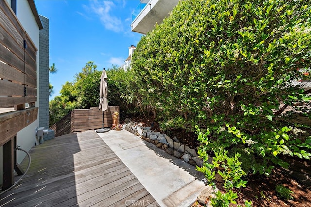 view of wooden deck