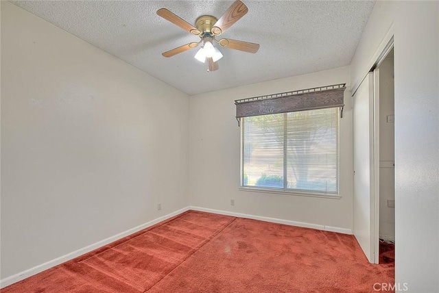 1244 N Albright Ave, Upland, CA 91786 - carpeted empty room featuring a textured ceiling, ceiling fan, and baseboards