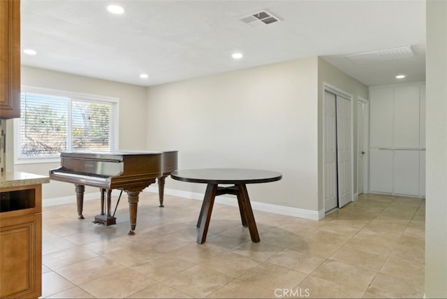 56620 Hidden Gold Dr, Yucca Valley, CA 92284 - sitting room featuring baseboards, recessed lighting, and light tile patterned flooring