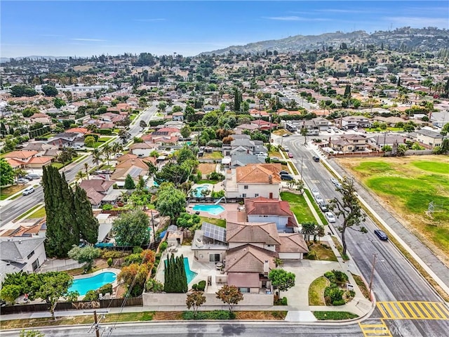 15605 Facilidad St, Hacienda Heights, CA 91745 - aerial view of residential area featuring a pool area and a mountainous background