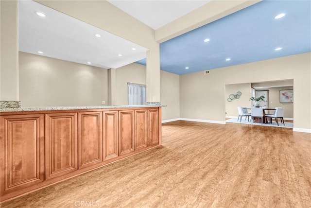 15605 Facilidad St, Hacienda Heights, CA 91745 - spare room featuring baseboards, recessed lighting, and light wood-style flooring