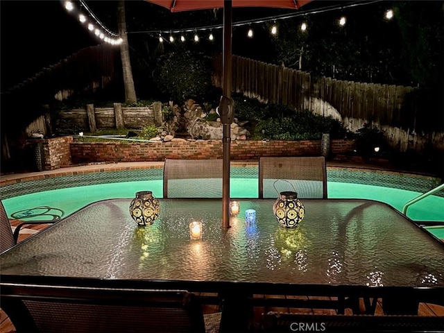 7391 Margerum Ave, San Diego, CA 92120 - view of pool at twilight