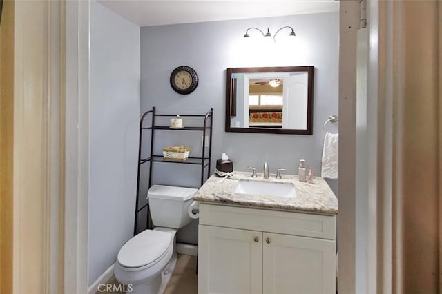 7391 Margerum Ave, San Diego, CA 92120 - half bath with toilet, vanity, and baseboards