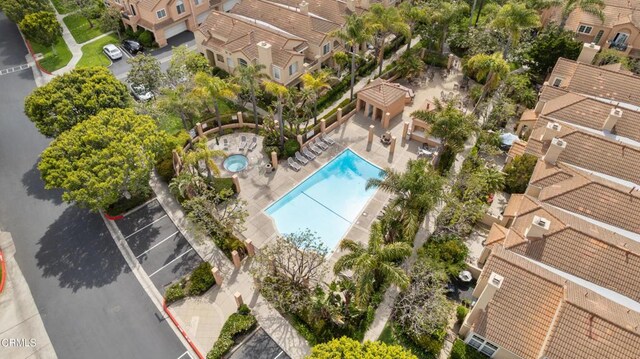 1219 Lost Point Ln, Oxnard, CA 93030 - drone / aerial view of a pool area