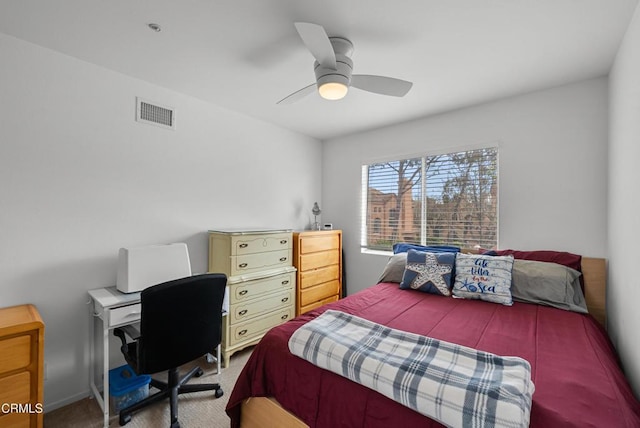 1219 Lost Point Ln, Oxnard, CA 93030 - carpeted bedroom with a ceiling fan