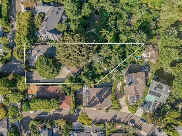 603 Pearl St, Laguna Beach, CA 92651 - aerial view of residential area featuring property parcel outlined