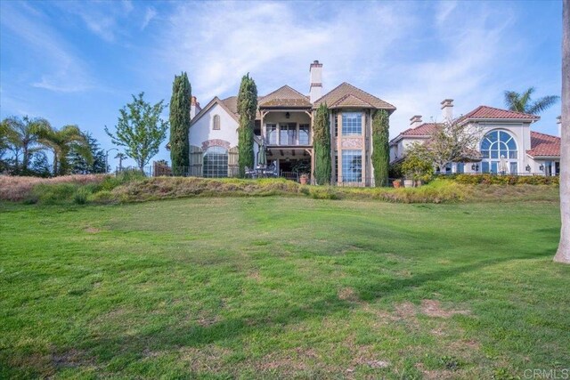 16056 Avenida Calma, Rancho Santa Fe, CA 92091 - view of front of property featuring a front lawn